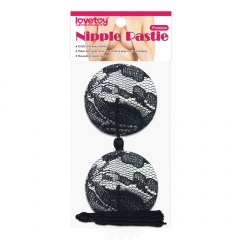 Пэстисы Reusable Black Lace Round Tassel Nipple Pasties 