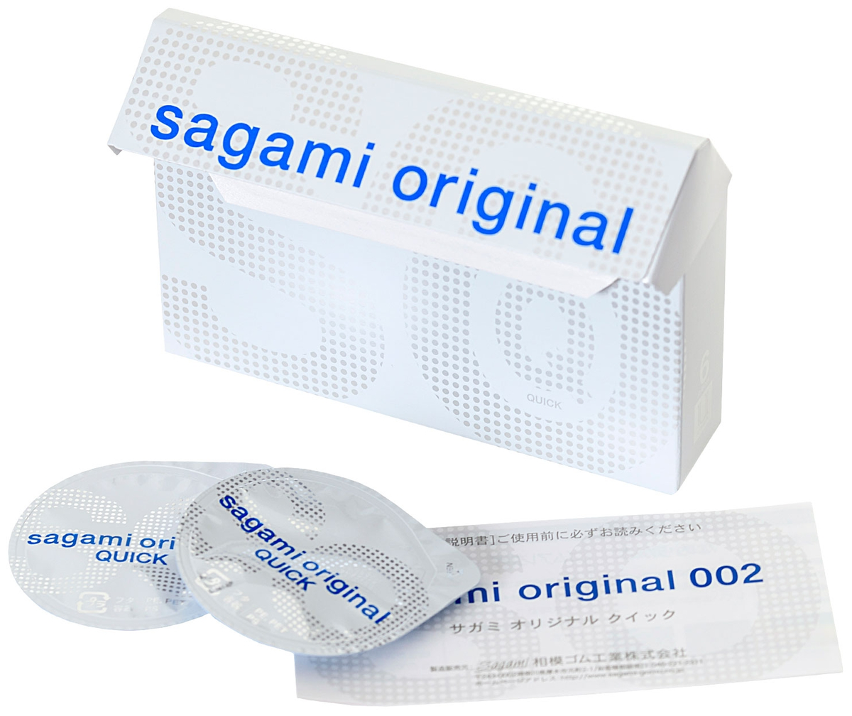 Sagami Original 002 Quick полиуретановые, с лентой для быстрого надевания